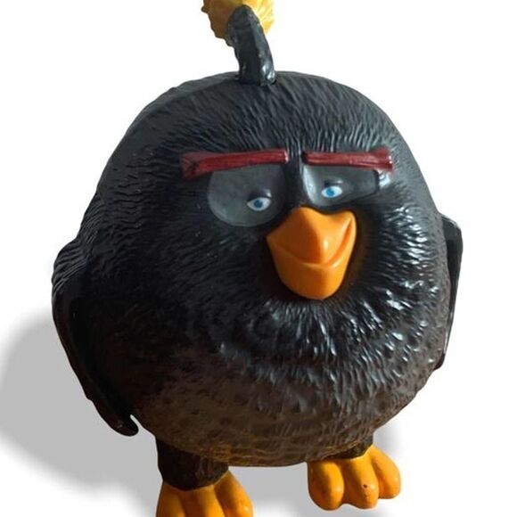 Angry Birds Black Bomb Moving Wings Cake Topper 3" McDonald’s Happy Meal Toy - Picture 1 of 8